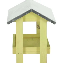 BEST FOR BIRDS - Mangeoire de sol en pin avec toit en zinc