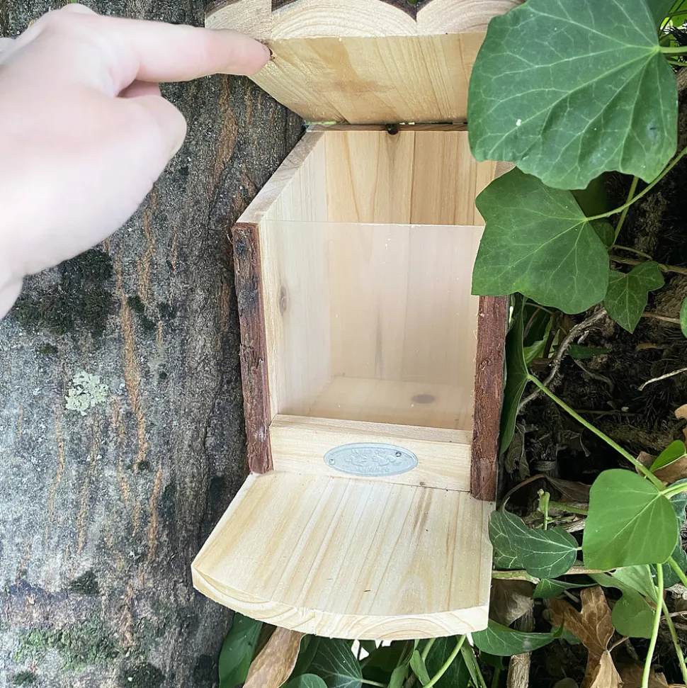 BEST FOR BIRDS - Mangeoire pour écureuil avec toît en écorce
