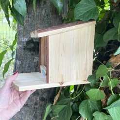 BEST FOR BIRDS - Mangeoire pour écureuil avec toît en écorce