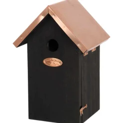 BEST FOR BIRDS - Nichoir à oiseaux en pin et cuivre mésange bleue
