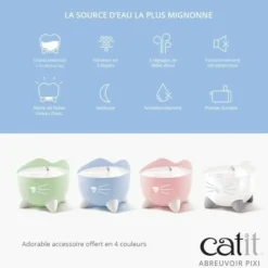 CAT IT - Fontaine a eau automatique pour chat - 2,5 l - blanc