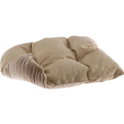 Couchage rembourré lit pour chiens harris 80, lavable, avec coussin, tweed et velours, beige