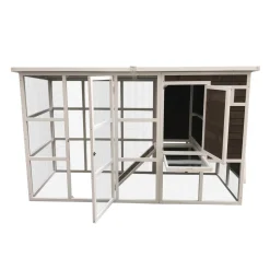DADU - Poulailler Kentucky en bois avec pondoir - 235x94x140 cm