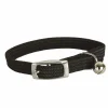 DOOGY FASHION - Collier nylon simple chromé chat noir