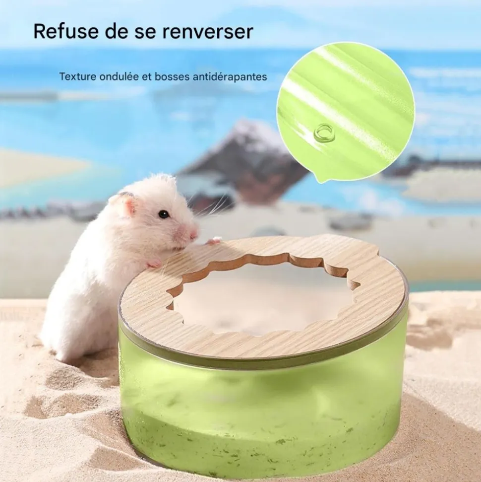 DOWNYPAWS - Bac de bain de sable - facile à nettoyer