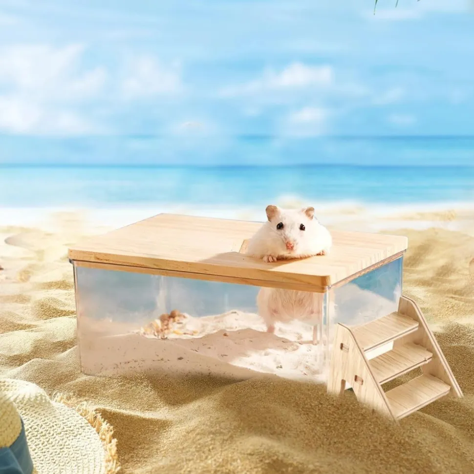 DOWNYPAWS - Bac de bain de sable - pentagon avec échelle