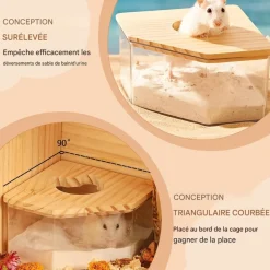 DOWNYPAWS - Bac de bain de sable - pentagon avec échelle