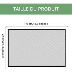 DOWNYPAWS - Barrière de sécurité pour chiens 6 crochets-clôture pour chat et chien (110*72cm)