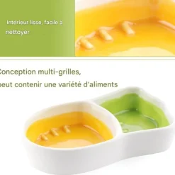DOWNYPAWS - Bol céramique - forme de carotte, compact et facile à nettoyer