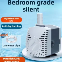 DOWNYPAWS - Bomba acuario 6w ultra silenciosa ajustable sumergible