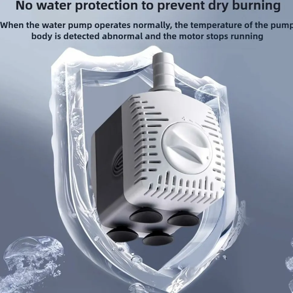 DOWNYPAWS - Bomba acuario 6w ultra silenciosa ajustable sumergible