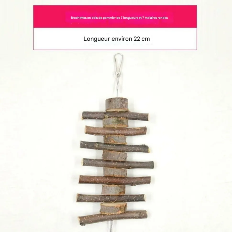 DOWNYPAWS - Boucles de bois de pomme pour rongeurs, snacks et jouets de mastication