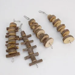 DOWNYPAWS - Boucles de bois de pomme pour rongeurs, snacks et jouets de mastication longue bande