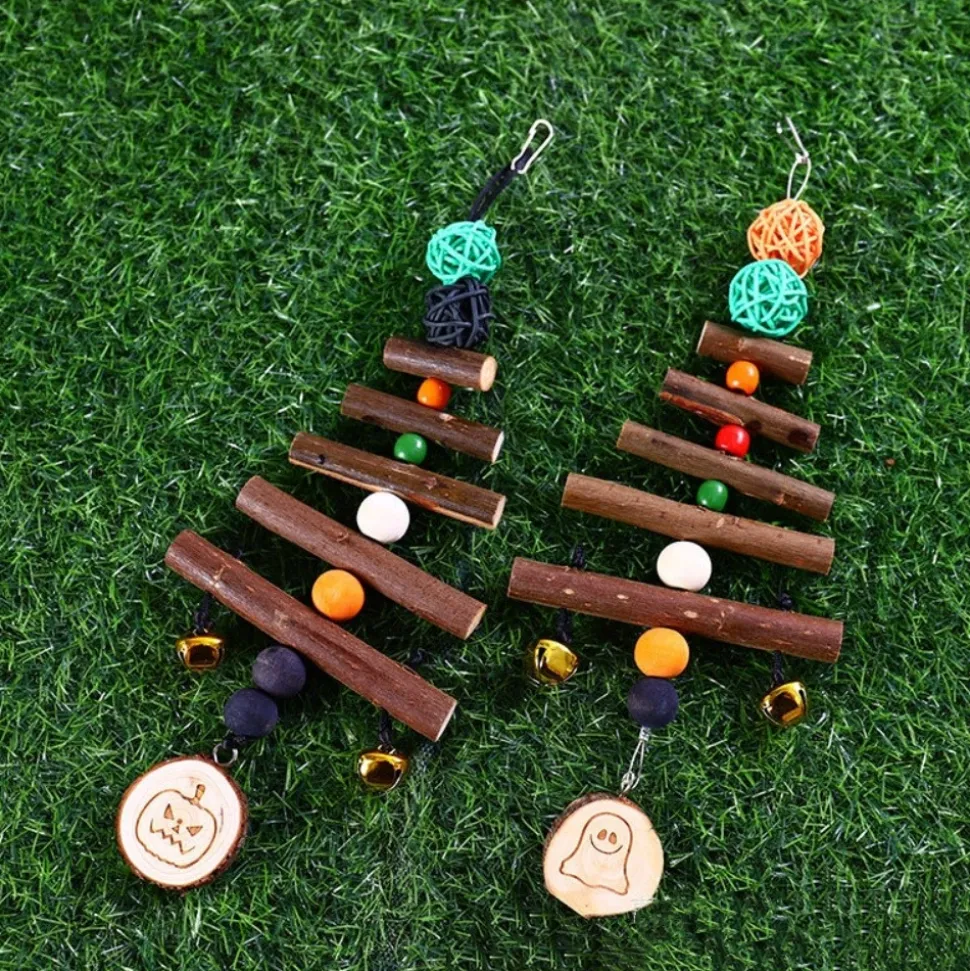 DOWNYPAWS - Boucles de perles en bois de pomme pour rongeurs type b