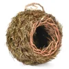 DOWNYPAWS - Cage à oiseaux en paille tissée à la main - maison d'oiseaux écologique créative, décoration de jardin respirante