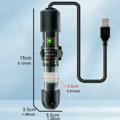 DOWNYPAWS - Chauffage aquarium mini usb - protection surchauffe