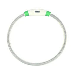 DOWNYPAWS - Collier lumineux rechargeable pour chien vert taille s : circonférence 30 cm
