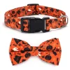 DOWNYPAWS - Collier pour chien d'halloween avec motifs de citrouille, fantôme et chauve - souris taille s : 1,5*40cm couleur orange