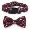 DOWNYPAWS - Collier pour chien d'halloween avec motifs de citrouille, fantôme et chauve - souris taille m : 2,0*50cm violet