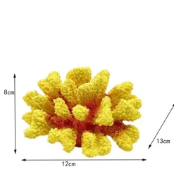 DOWNYPAWS - Décoration en corail en résine pour aquariums de mer jaune