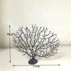 DOWNYPAWS - Décoration en corail et micro-plantes pour aquarium noir