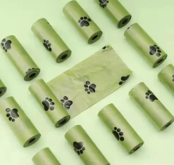 DOWNYPAWS - Distributeur de sacs à crottes pour chiens - plastique biodégradable, boîte de 12