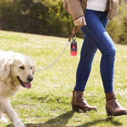 DOWNYPAWS - Distributeur de sacs poubelle pour chiens-4 pièces : gris et rouge + bleu clair et bleu foncé + vert clair et vert foncé + orange