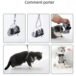 DOWNYPAWS - Ensemble de laisse pour chat m