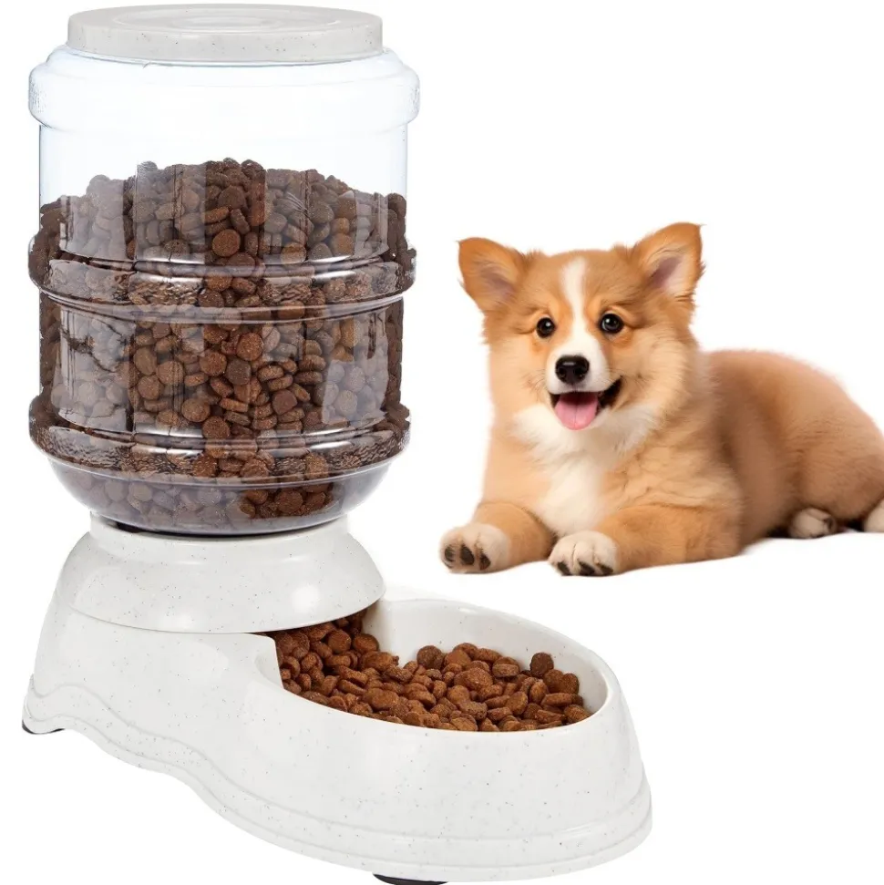 DOWNYPAWS - Fdistributeur automatique pour chiens et chats-gris 32*18*30cm