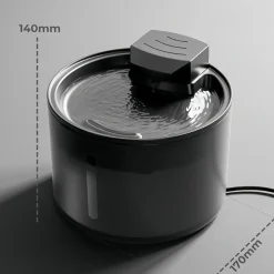 DOWNYPAWS - Fontaine à eau pour chat : en acier inoxydable filtre automatique grande capacité de circulation d'eau