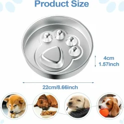 DOWNYPAWS - Gamelle anti-glouton pour chien - inox antidérapant