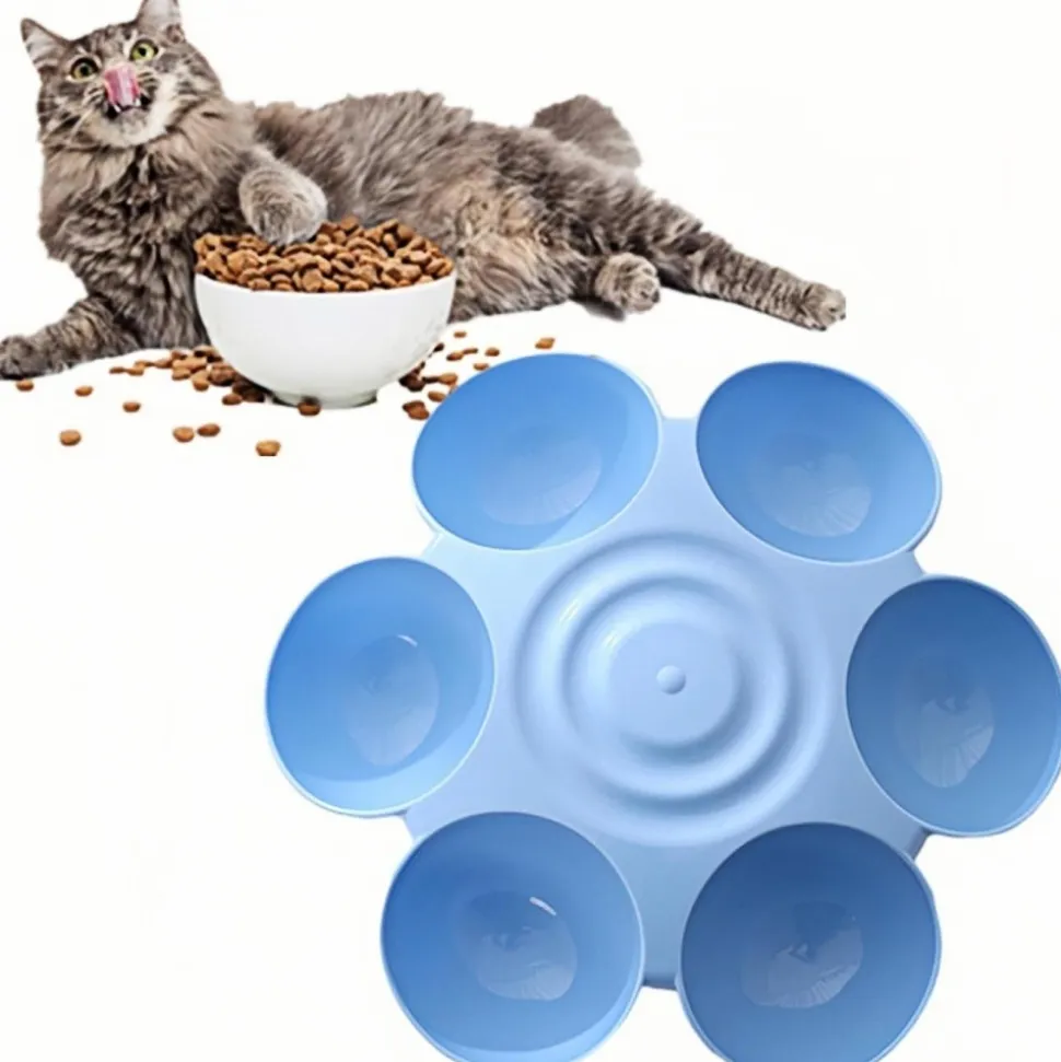 DOWNYPAWS - Gamelle en forme de fleur - 6 gamelles antidérapantes de qualité