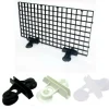 DOWNYPAWS - 10 grilles de filtre de fond d'aquarium, épissure de clip noir et blanc