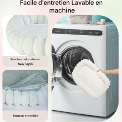 DOWNYPAWS - Hamac chat fenêtre 52*30cm peluche-peut supporter des animaux pesant 20 kg-blanc