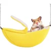 DOWNYPAWS - Hamac maison chaude - peluche jaune pour petits animaux