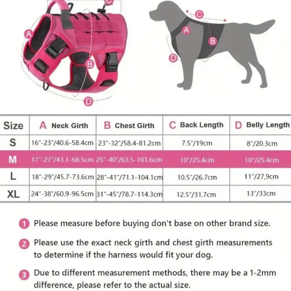 DOWNYPAWS - Harnais pour chien-anneau en d avec poignée- taille m