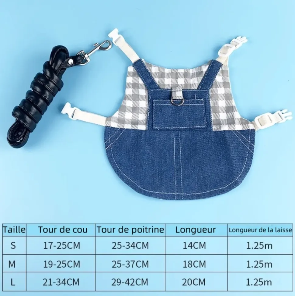 DOWNYPAWS - Harnais pour lapin et chat m