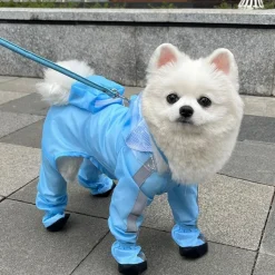 DOWNYPAWS - Imperméable pour chien- avec sac de rangement-taille m : longueur du dos : 32 cm