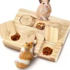 DOWNYPAWS - Jouet de recherche de nourriture - en bois pour cochons d'inde et hamsters