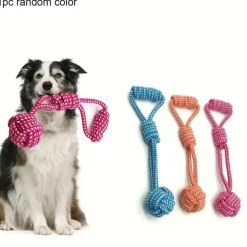 DOWNYPAWS - Jouet En Corde Durable Avec Balle Pour Chien - Jouet à Mâcher Et Tirer Pour Toutes Les Races