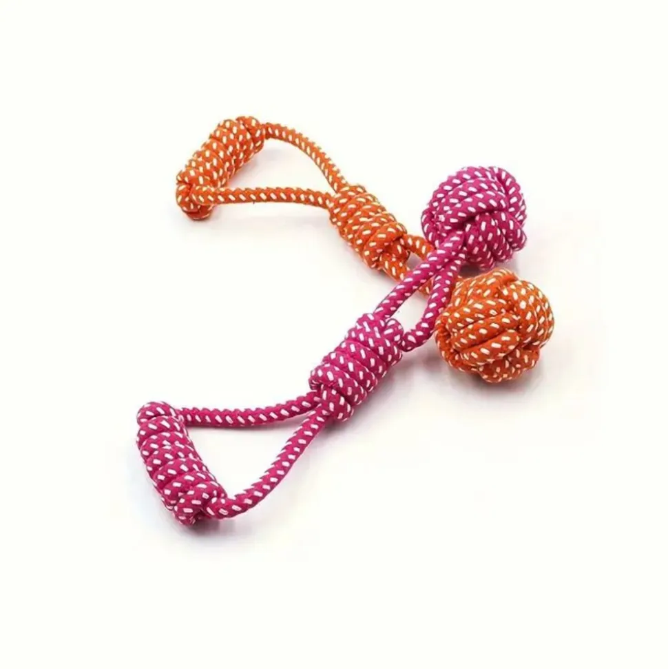 DOWNYPAWS - Jouet En Corde Durable Avec Balle Pour Chien - Jouet à Mâcher Et Tirer Pour Toutes Les Races