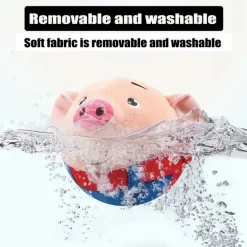 DOWNYPAWS - Jouet électronique En Peluche Pour Chien - Rechargeable Par USB, Motif Cochon De Dessin Animé