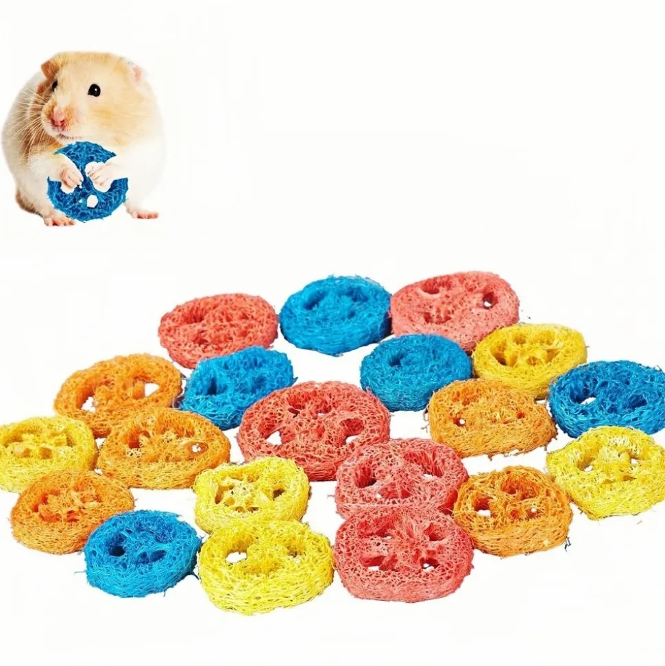 DOWNYPAWS - Jouets à mâcher - 20 pièces luffa naturel couleur aléatoire