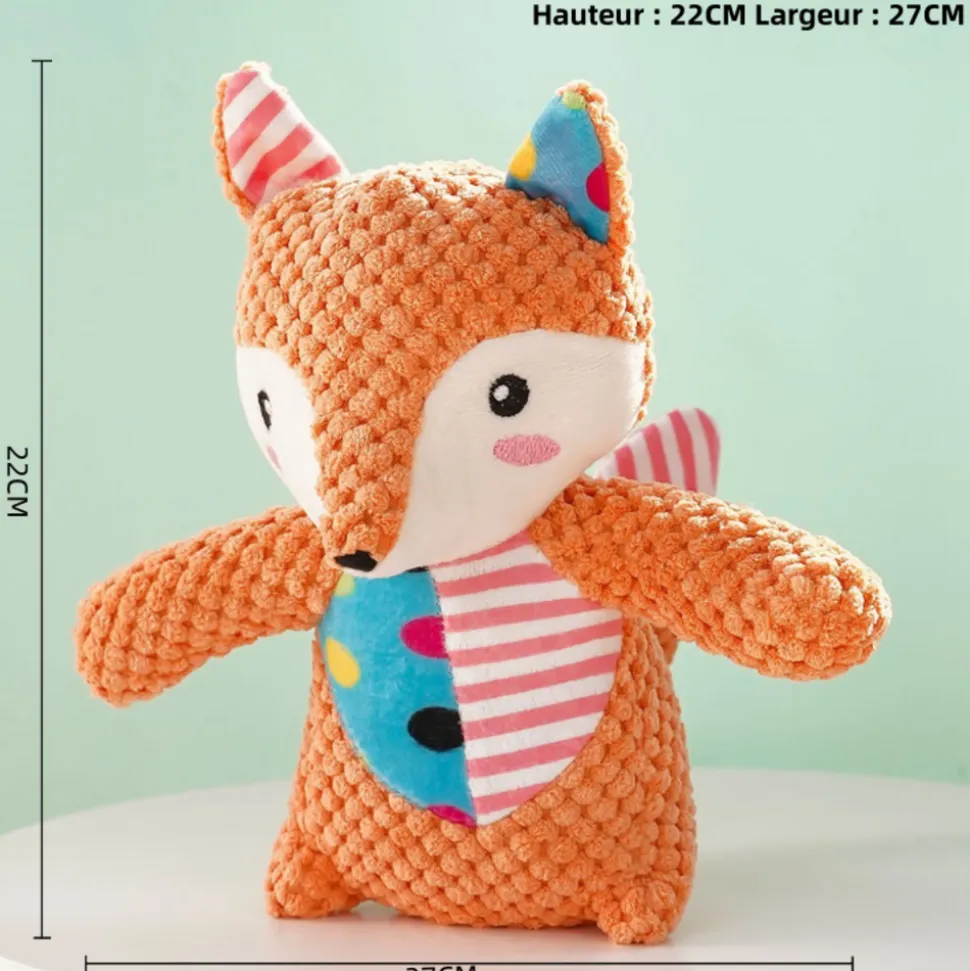DOWNYPAWS - Jouets pour chiens en forme de crocodile, d'âne, de mouton, de renard, de lapin, d'éléphant, de cochon