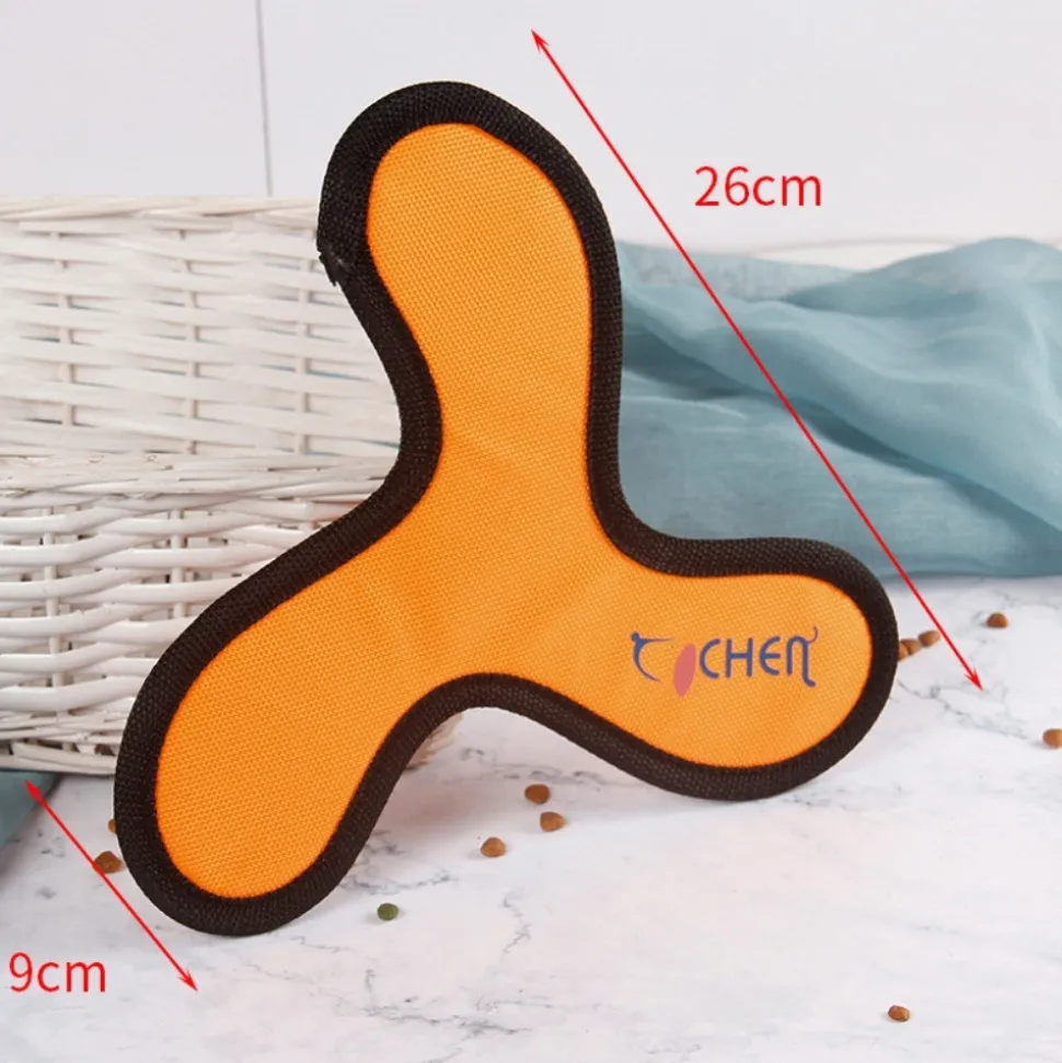 DOWNYPAWS - Jouets pour chiens-frisbee pour chien boomerang 2 articles-jaune + rouge
