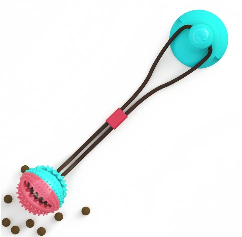 DOWNYPAWS - Jouets pour chiens : ventouse intégrée et balle ultra - résistante à la mastication