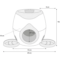 DOWNYPAWS - Lanceur de balles pour chien, alimentation automatique, balle adaptée, compact