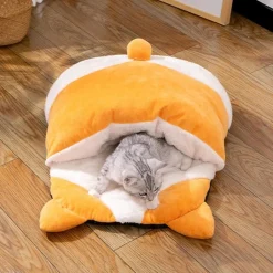 DOWNYPAWS - Lit de chat et de chien style corgi-65*53*12cm