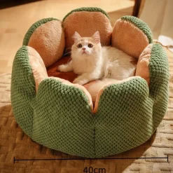 DOWNYPAWS - Lit pour chat en forme de pétale