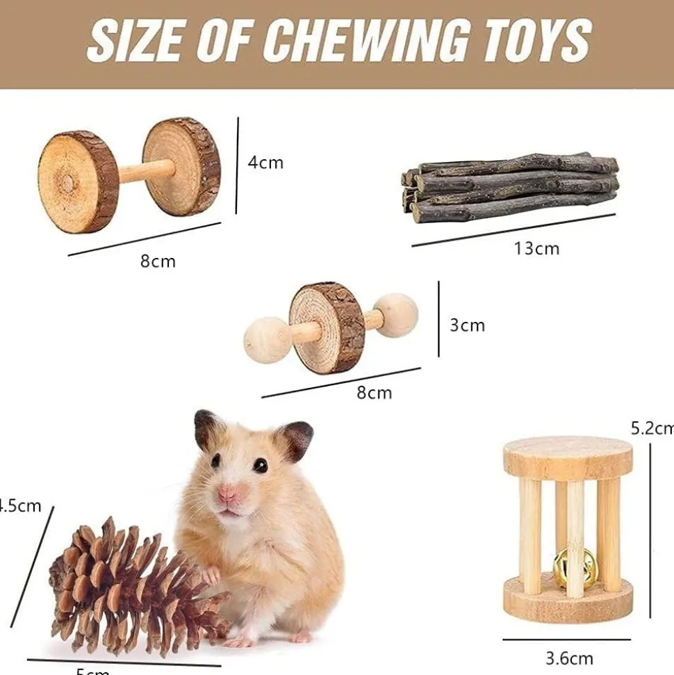 DOWNYPAWS - Lot de jouets - jeu molaire en bois